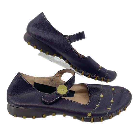 bernie mev. Shoes - bernie mev. Purple Yellow Leather Flats & Loafers | Size 40EU